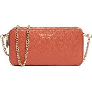 Kate Spade Taylor Pebbled Leather Double Zip Crossbody Bag